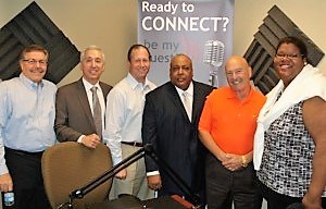 Marc Lewyn with GV Financial Advisors, Brad Lurie with Bright Light Systems, Lance Coachman with EXI and David Post with Future Security