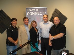 Joe Stone with BlueFin HR, Todd Tipton with CEO Business Centers, Melody Glouton with Webb, Tanner, Powell, Mertz & Wilson and Russell Estey with RooterPLUS/Atlanta Cooling Pros