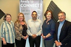 Karen Backus with Avion Energy, Teresa Blair with Blair Practice Enhancements, Shelley Margow with Children’s Therapy Works and Academy at North Fulton, and Hugo Zamora with American Family Insurance