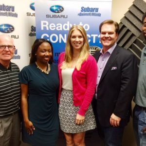 OPEN FOR BUSINESS: David Cross with U.S. Asset Management, Brittany Buck with Hampton Inn & Suites Duluth, Arvell Poe with At Home, and Courtney Spencer with the Gwinnett Chamber of Commerce