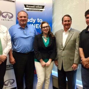 Dr. Jim Morrow with Morrow Family Medicine, Kimberly Graver with E-Transform, and Andy Jordan with Milton Business Alliance