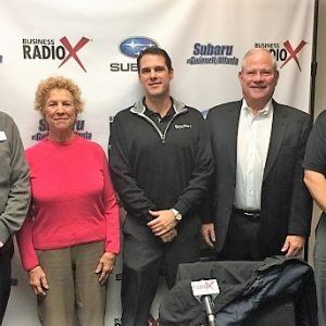 Jim Cichanski with Flex HR, Rob Moffa with Ernest Sports, and Lenore Graham with Prosperitas Financial