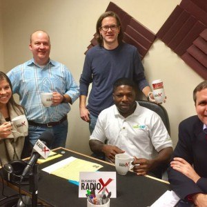 Rob Brawner with Atlanta BeltLine Partnership, Will Egwu and Jeremy Fox with LawnTap, Skye Estroff with Taste of Atlanta, and Jason Sheetz with Under the Cork Tree