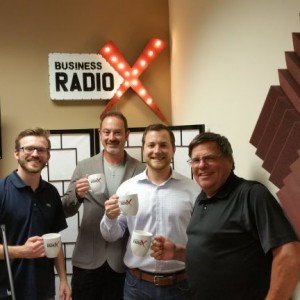 Cory Hewett and Evan Jarecki with Gimme Vending, Rodney Koop with The New Flat Rate and Brandon Vallorani with Vallorani Estates