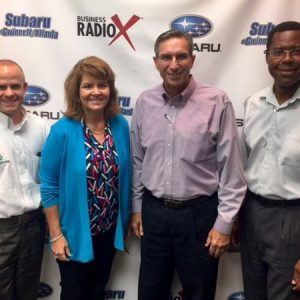 SIMON SAYS, LET’S TALK BUSINESS: Scott Deaton with Dataforensics, Nancy McGill with Cartridge World Lawrenceville, and Andy Morgan with the Morgan Law Group