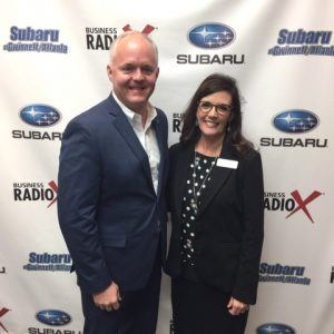 Robin Mauck with Obria Medical Clinics and Mike Fulton with Oconee State Bank