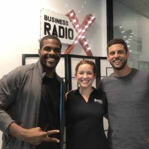 Andrew Levy with DTproductions, and Amy Tully and Dane Robinson with Onelife Fitness