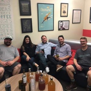 TALES FAILS and ALES Crush Craft Cider Company Co-Founders Eric Thorn and Jared Thorn with Kai Restaurant Chef Ryan Swanson