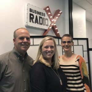 Katie Williams with the Dunwoody CVB and Alan Mothner with the Dunwoody Nature Center, and Emily Capps, Senior Copywriter & Content Strategy