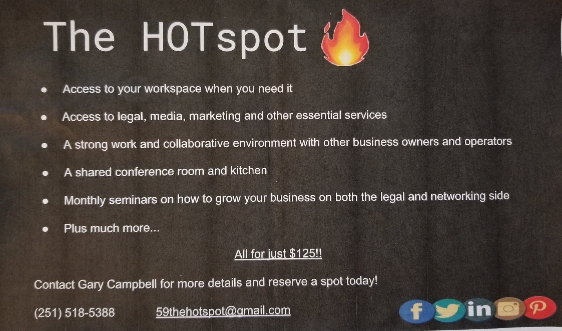 Pensacola Business Radio: The Hot Spot on 59- Coworking Space in Foley, AL.