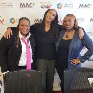 Alejandre Richards of Matrix Media Consulting Group with Karen Loomis of No Moss Brands and Lisa Guice of Lisa Guice Global-Vision