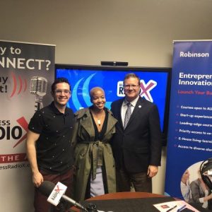 Richard Phillips with J. Mack Robinson College of Business at GSU, Luis E. Ferrer-Labarca with BitCraft and Jeanine McDonald with Suzi Soma Chokers