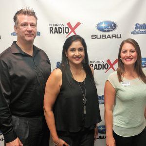 Dr. Rebecca Sarlea with Refresh Chiropractic and Kevin Sirface and Dipa Janardanan with the Atlanta Water Store