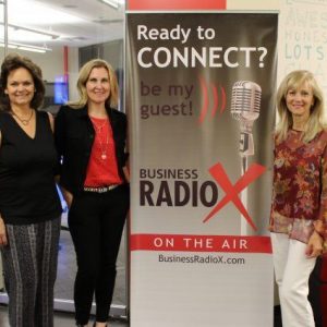 Lisa Hullinger with Campus Advisers Jessica Corral with Headfarmer and Special Guest Co-Host Stephanie Angelo