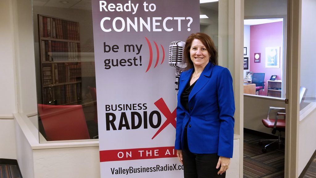 Lisa Riley with LINK Business visits Valley Business RadioX in Phoenix, Arizona