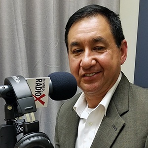 Chairman Robert Miguel with the Ak-Chin Indian Community in the Valley Business RadioX studio in Phoenix, Arizona