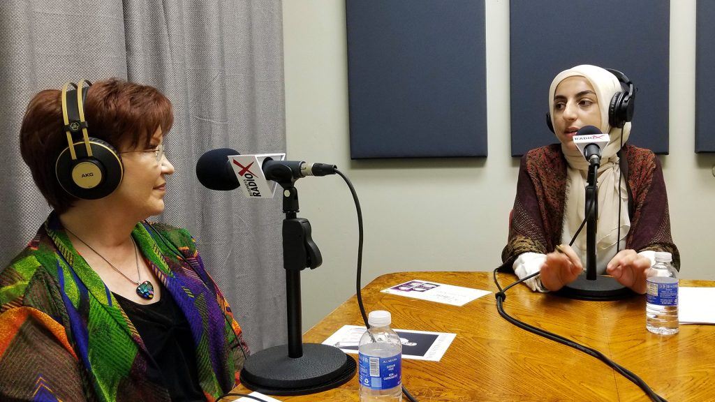 María Tomás-Keegan with Transition & Thrive with Maria and Rawa Awad with Ethár Collection on the radio at Valley Business RadioX in Phoenix, Arizona