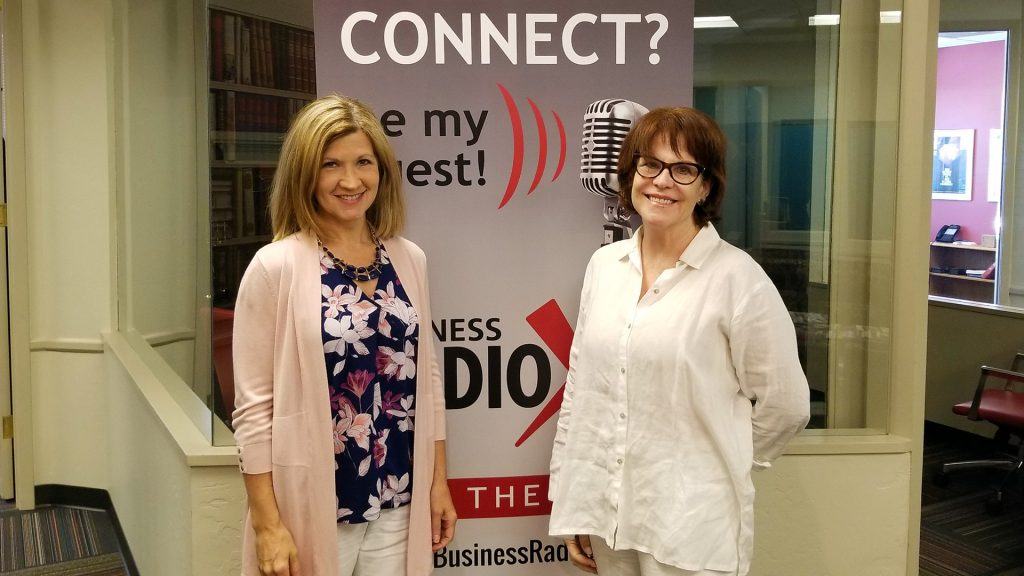 Michele Trent with Remembered Well and PK Fields with ElderSense visit the Valley Business RadioX studio in Phoenix, Arizona