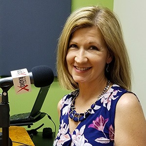 Michele Trent with Remembered Well in the studio at Valley Business RadioX in Phoenix, Arizona