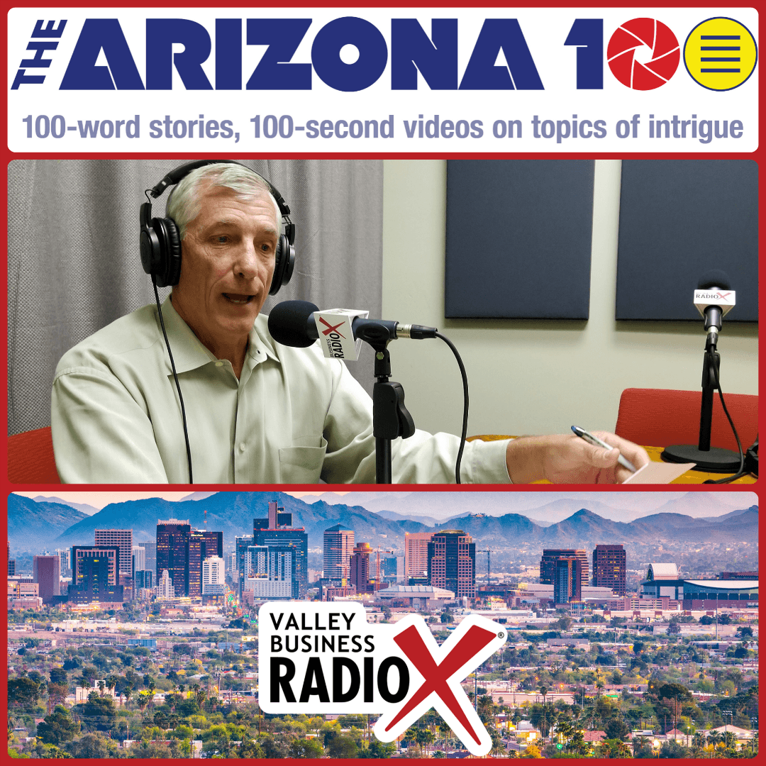 Scott Hanson with The Arizona 100 on the radio at Valley Business RadioX in Phoenix, Arizona