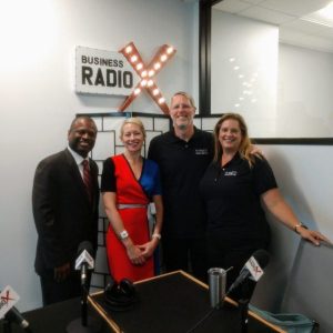 Michael Williams with Bank of America, Charlotte Geletka with Silver Penny Financial and Lisa and Dave Amundsen with Le Macaron