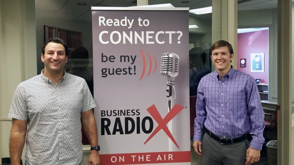 Thanasi Panagiotakopoulos with LifeManaged and Nick Suwyn with Promineo Tech visit the Valley Business RadioX studio in Phoenix, Arizona