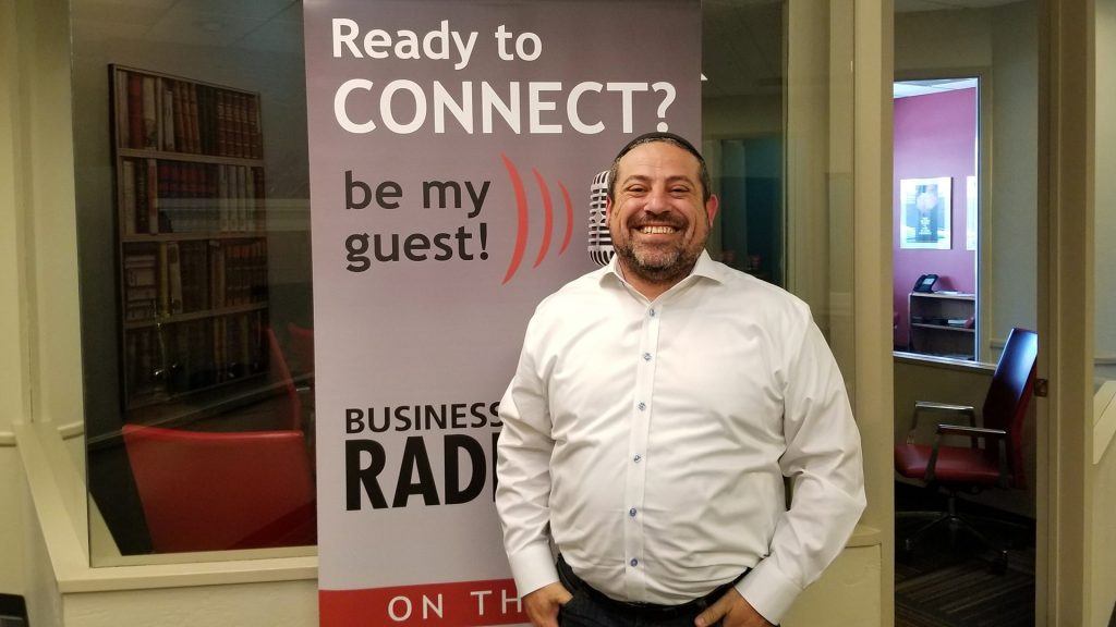 Rabbi Michael Beyo with East Valley Jewish Community Center visits the Valley Business RadioX studio in Phoenix, Arizona