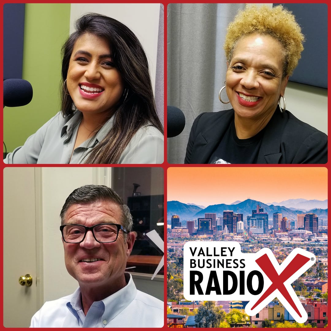Valley Business Radio Ellie Pérez with the Arizona Education Association, Dr. Ann Hart with the Heart of Education, and Steve Zylstra with the Arizona Technology Council broadcasting live from the Valley Business RadioX studio in Phoenix, Arizona