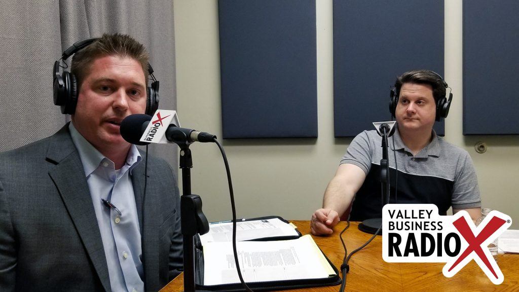 Ron Fleming with Global Water Resources and Ben Graff with Quarles & Brady speaking on Valley Business RadioX in Phoenix, Arizona