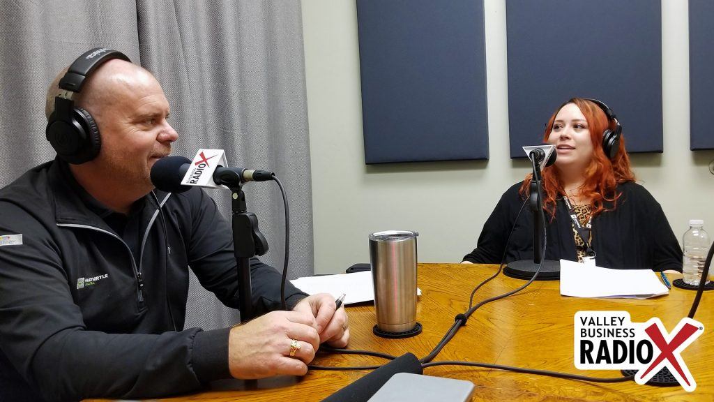 Eric Olsen and Amanda Sett with Fasturtle Digital talking on the Valley Business Radio show in Phoenix, Arizona