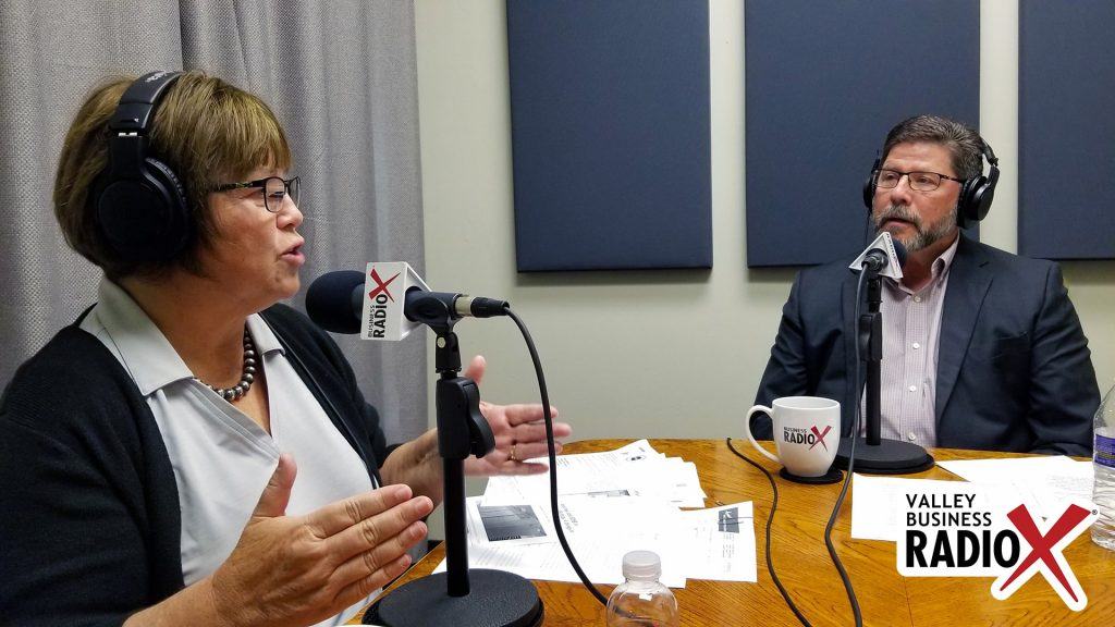 Brenda Martinez and Tom Davis with the Land Title Association of Arizona, Pioneer Title Agency, and Yavapai Title Agency talking on Valley Business Radio in Phoenix, Arizona