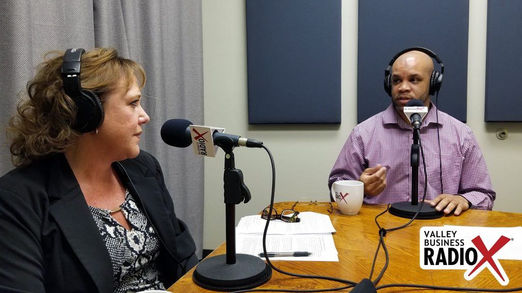 Jennifer Burge with WorldWise Coaching and Dr. Jeff McGee with Cross-Cultural Dynamics on the radio at Valley Business RadioX in Phoenix, Arizona