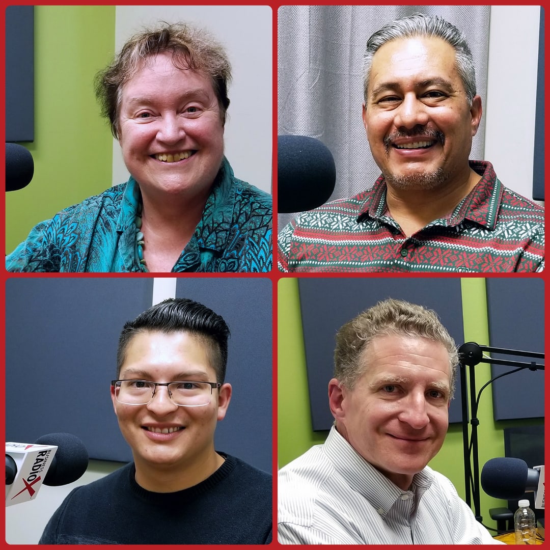 Melissa Sanderson with Freeport McMoRan, Jeffrey Garza Walker & Joshua Rodriguez with Cresa, Kevin Hull with BMO Harris Bank broadcasting live from the Valley Business RadioX studio in Phoenix, Arizona