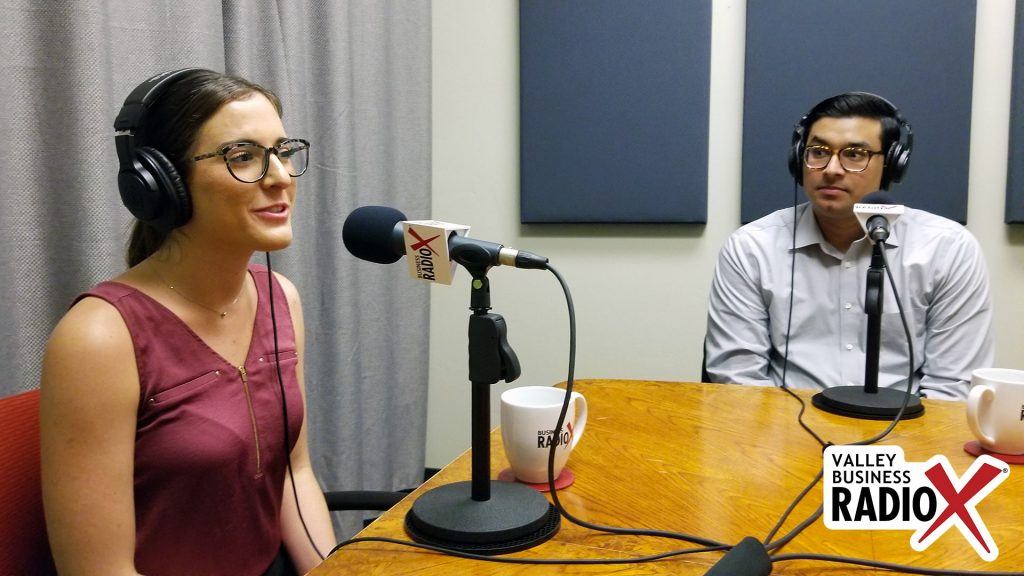 Omar Alam and Sarah Shepis with Viasat speaking on Valley Business Radio in Phoenix, Arizona