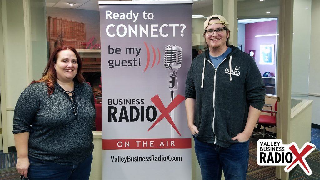 Amber Pechin and Reid Markel with Amplitude Media and PHX Startup Week visit the Valley Business Radio studio in Phoenix, Arizona