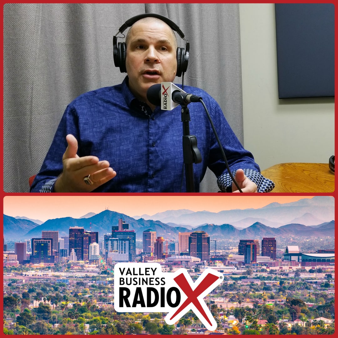 Restaurant consultant and trainer David Scott Peters broadcasting live from the Valley Business Radio studio in Phoenix, Arizona
