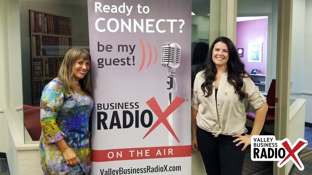 Nancy Shenker with theONswitch and Sarah Dawn with Sarah Dawn Consulting visit the Valley Business Radio studio in Phoenix, Arizona