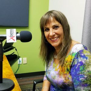 Nancy Shenker with theONswitch in the studio at Valley Business Radio in Phoenix, Arizona