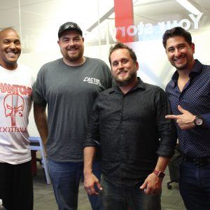 Point in Time Studios President Rami Kalla and AZCFL League Owner Matt Archer and Team Owners Derrick and Amy Parham E6
