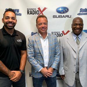 John Garner of OneDigital, Alton Grose of Southern Standard Roofing & Exteriors, and Walil Archer of Downtown Hott Radio