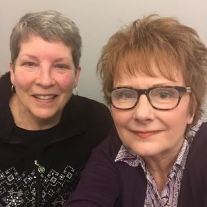 Leslie Inman and Roxanne Jones with Retirement Voices