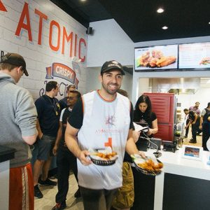 Zak Omar with Atomic Wings