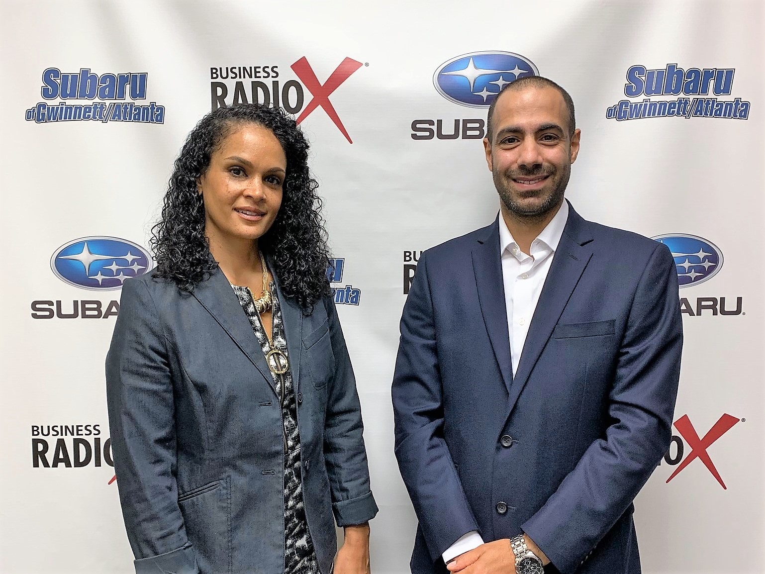 Tiffany Kirk with Regions Bank and Nizar Monzer with AquaGreen Wash