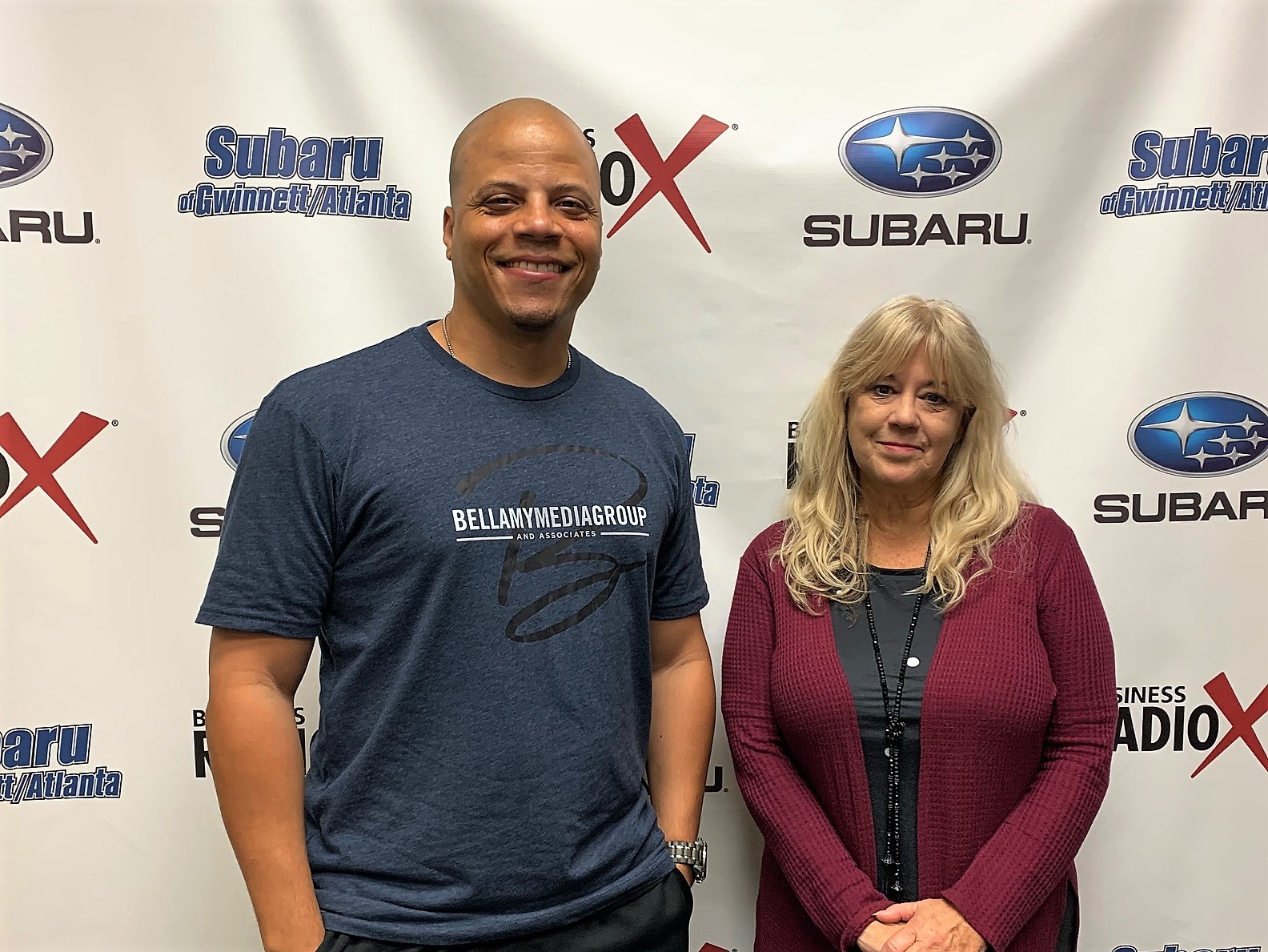 Freda Kalina with Buford Business Alliance and Jayson Bellamy with Bellamy Media Group