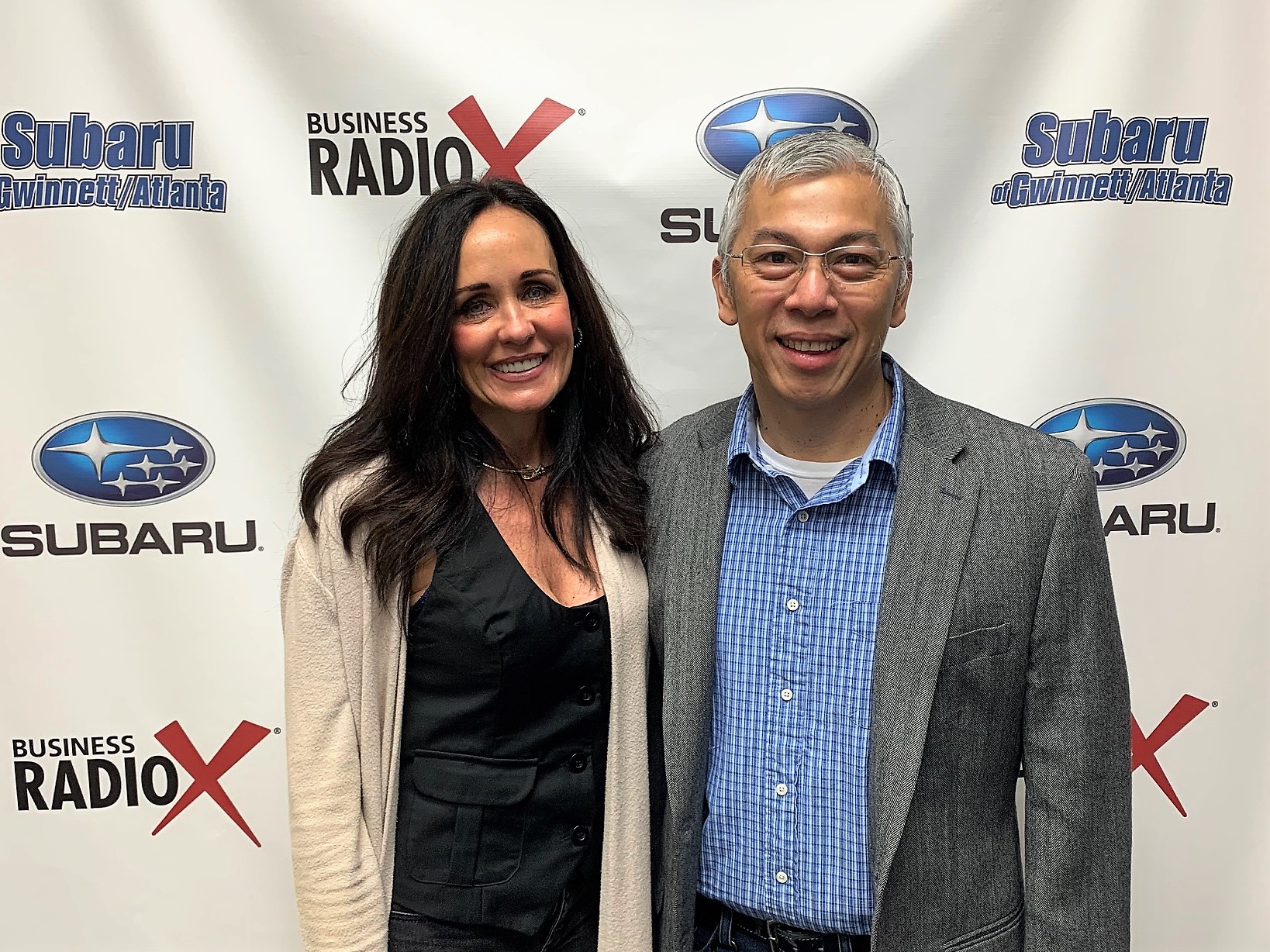 Barbara Cheney with Star Shield Solutions and David David with Volcano Japanese Steakhouse & Sushi Bar