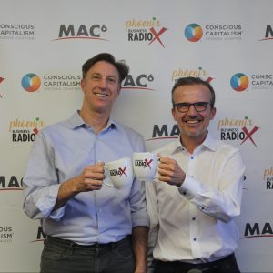 Hylke Faber with Growth Leaders Network and George Basile with School of Sustainability, ASU