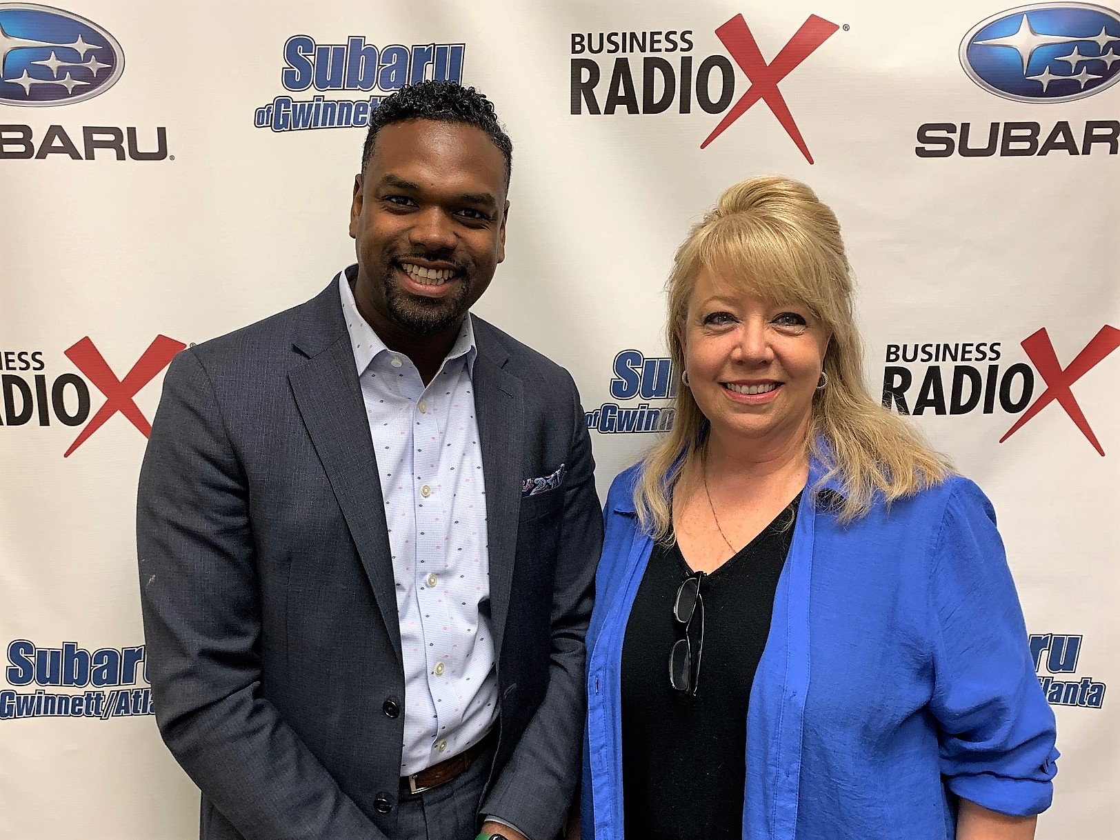 Wendi Lucas with Main Event Entertainment and Samuel Richmond with Nvestfit