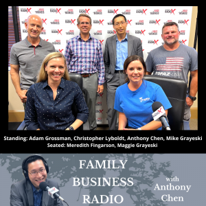 Mike and Maggie Grayeski, Servicewise Electric, Meredith Fingarson, Meredith Fingarson Consulting, Adam Grossman, Good Dog Media, and Christopher Lyboldt, Senior Care Authority