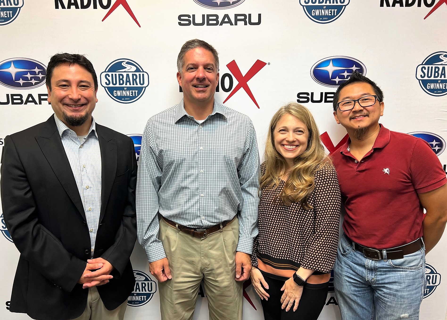 Yoshi Domoto with JapanFest, Kris Miller with Hoshizaki America, Jessica Cork with YKK Corporation, and Brian Lee with Beard Papa’s