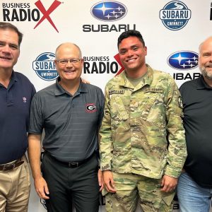 Ken Harris with Army ROTC/Bulldog Battalion and Lieutenant Danny Mancillas